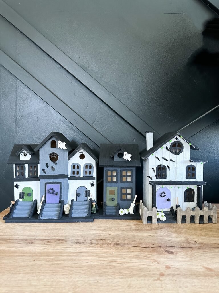 I used birdhouses to create a spooky DIY Halloween village
