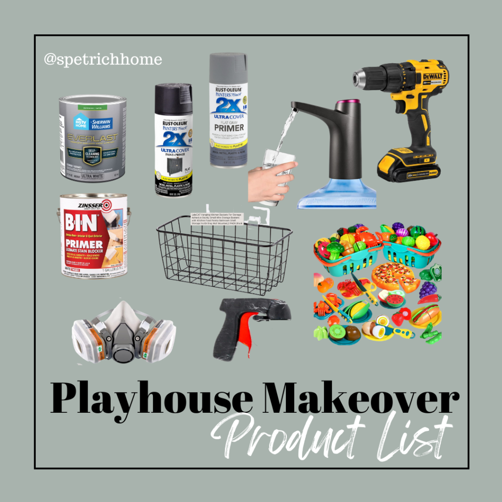 Playhouse Makeover Product List