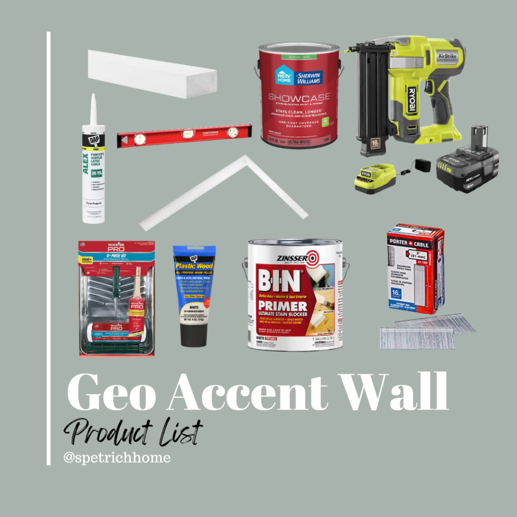 Geo Accent Wall Product List