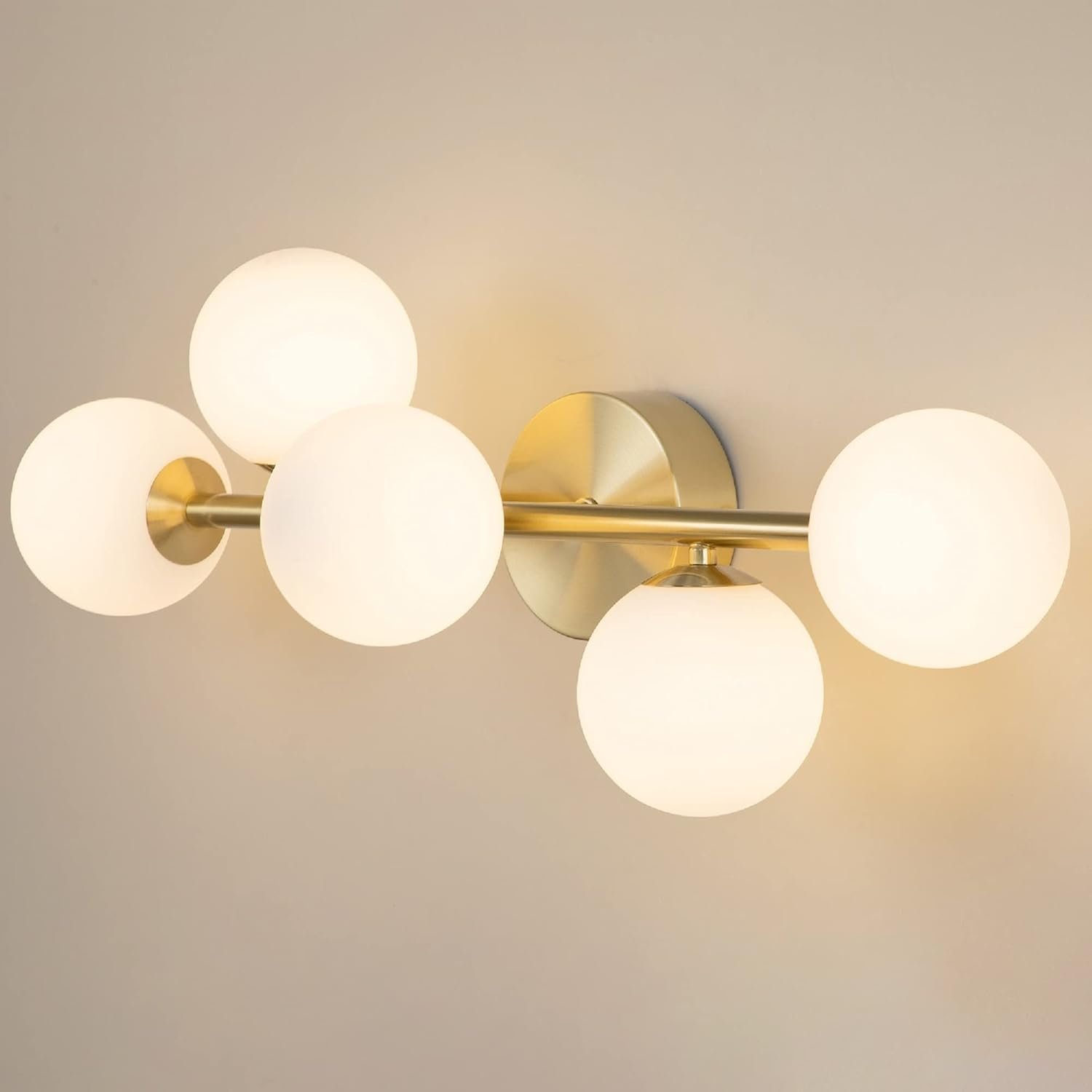 Easy Home Update: New gold mid-century modern gold light fixture