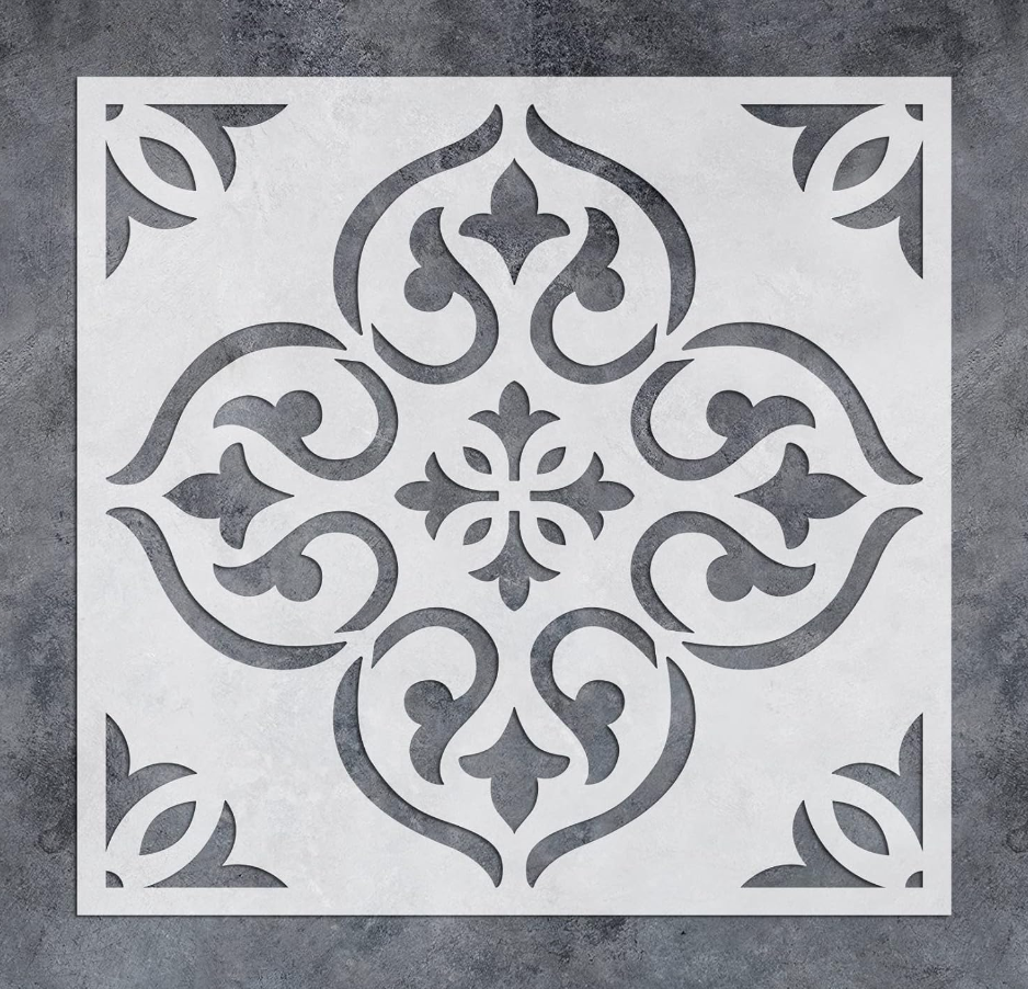 Affordable kitchen updates: Moroccan stencil backsplash