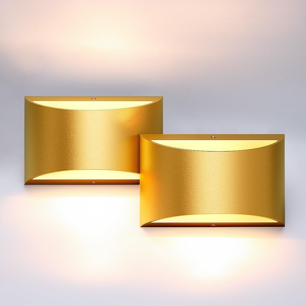 Modern gold rectangular sconces