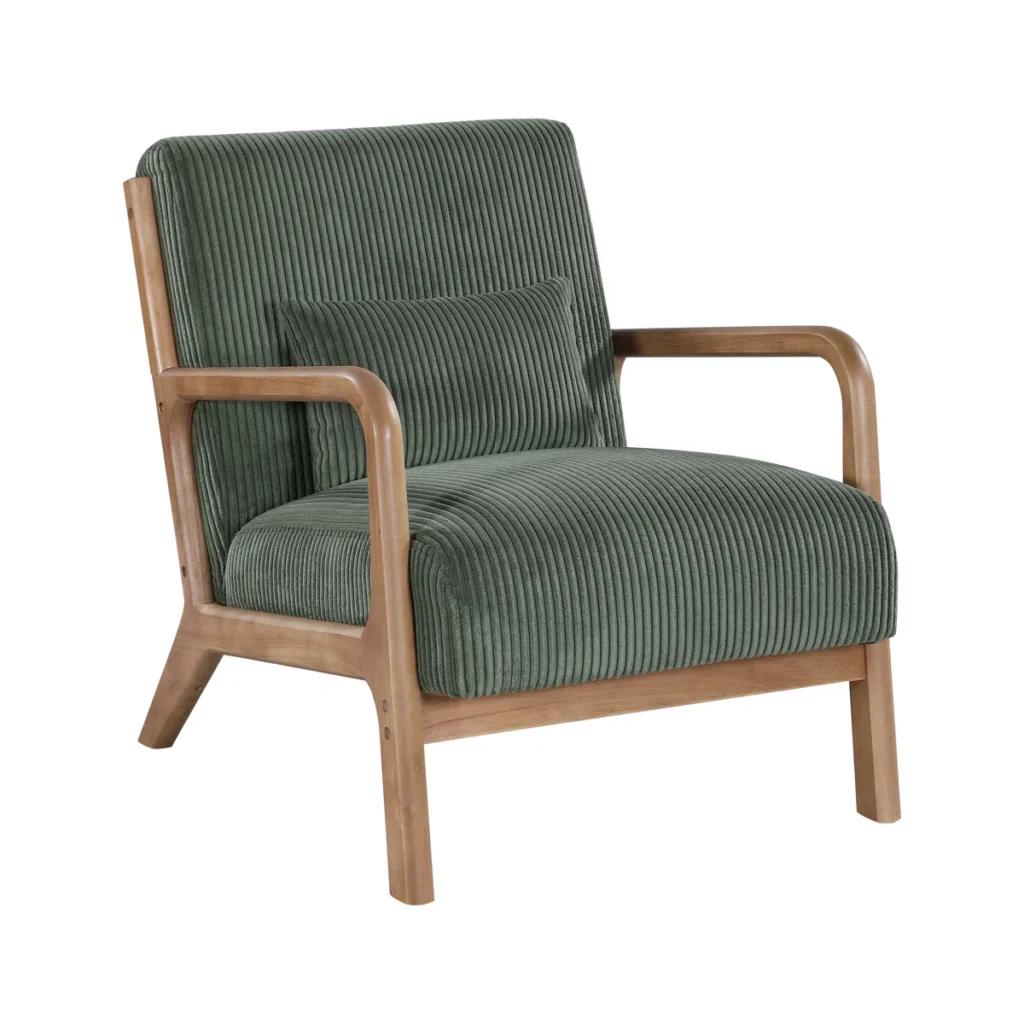Home Office Decor ideas: a corduroy midcentury modern chair