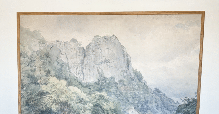 This image shows a peel-and-stick wallpaper mural.