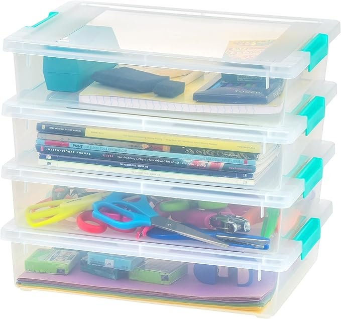 Clear storage bins