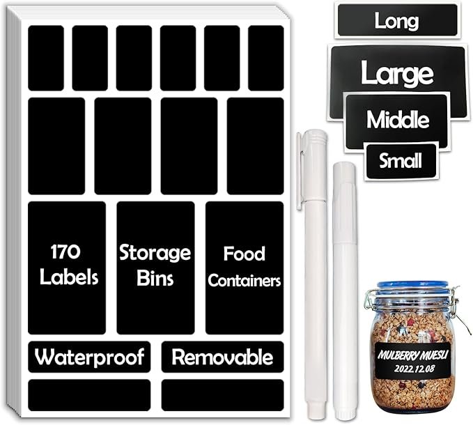 Customizable pantry labels