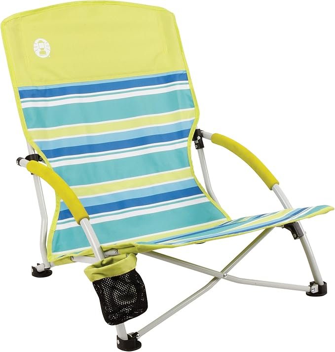 Image of striped beach chair on sale