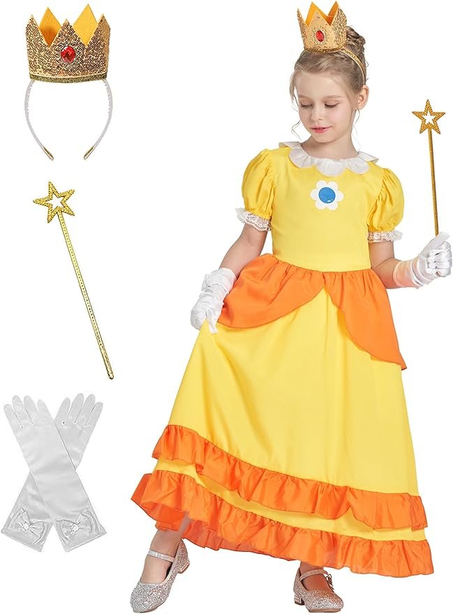 Princess Daisy Mario Kart family Halloween costume