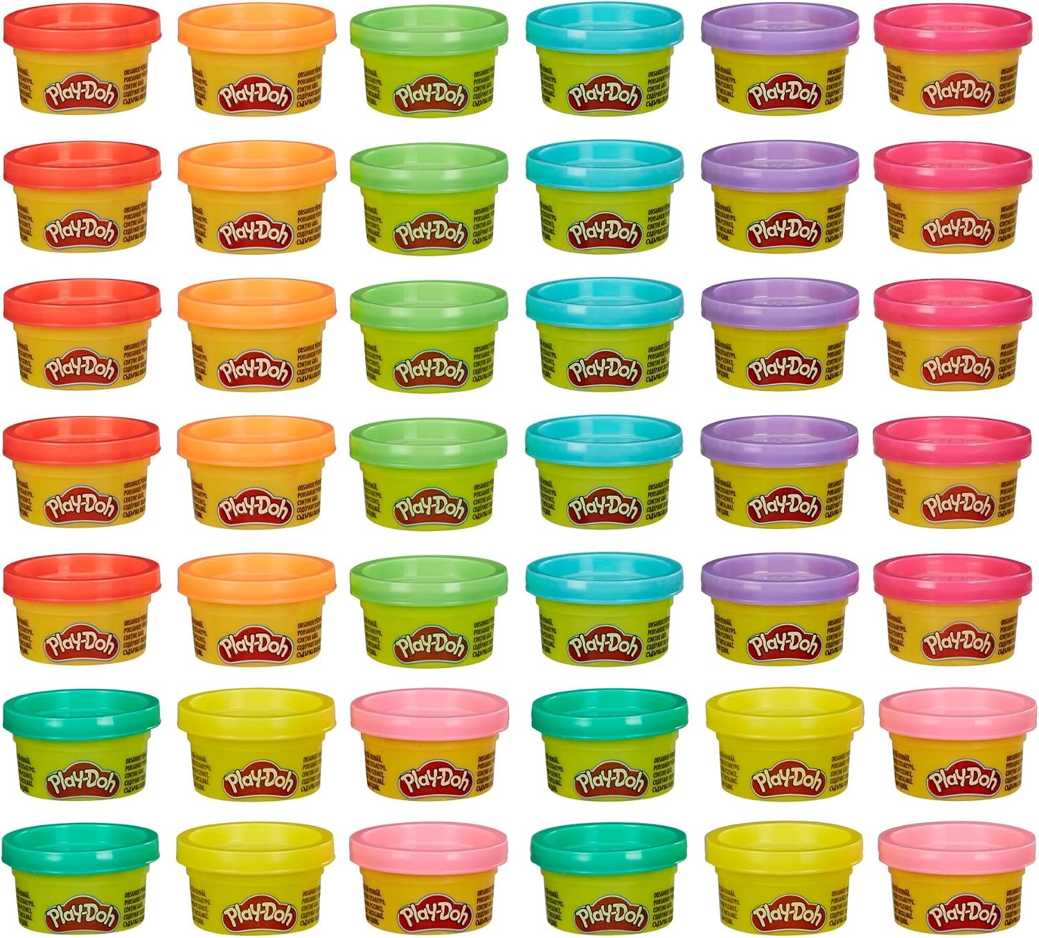 Mini play-doh in pastel colors