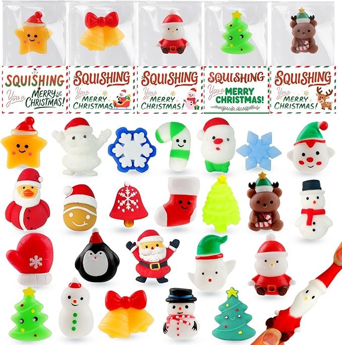 Squishy Christmas toys to fill a DIY Advent Calendar