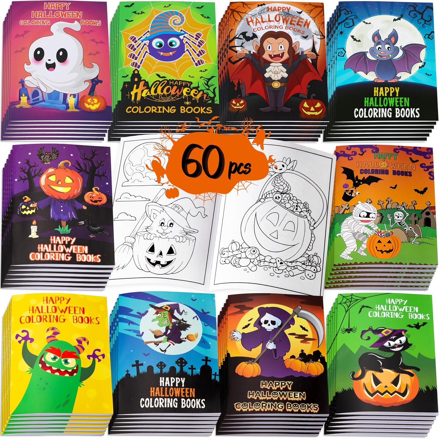 Dye-free Halloween treats: mini coloring books