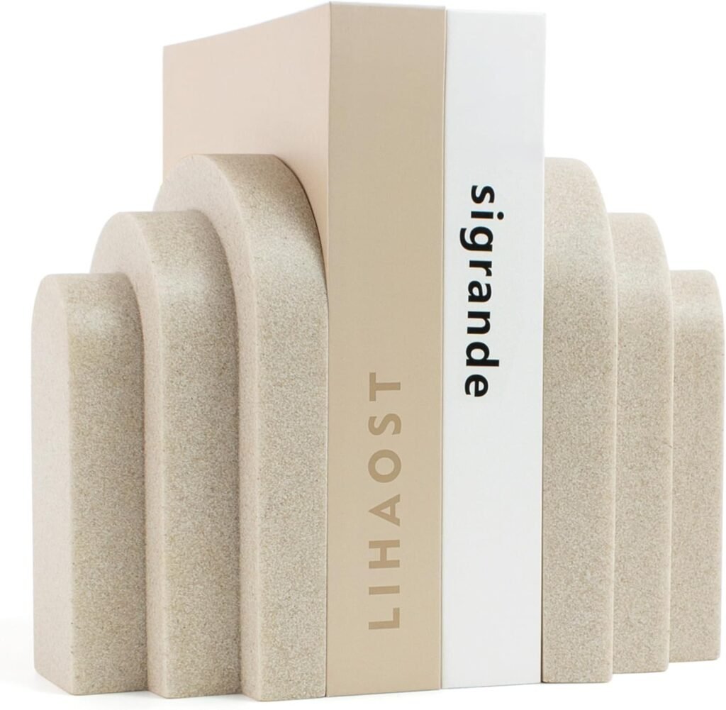 Arched stone bookends