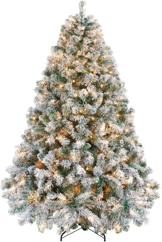 Flocked Christmas tree