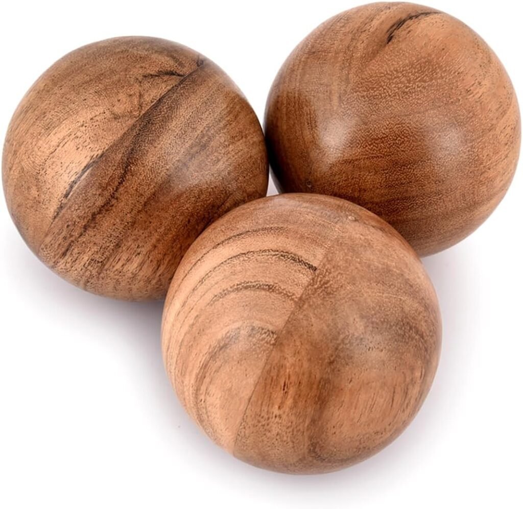 Decorative wood balls