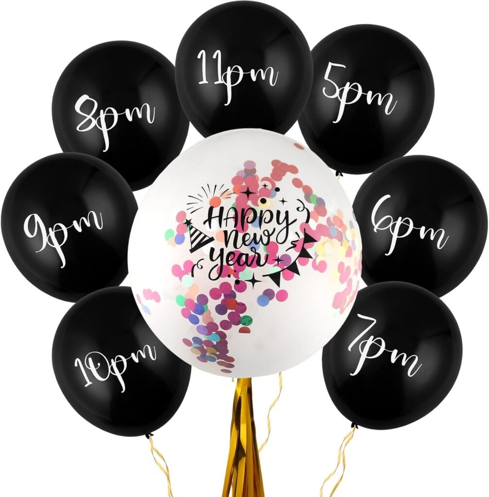 New Year's Eve Activities for Families idea: countdown balloons