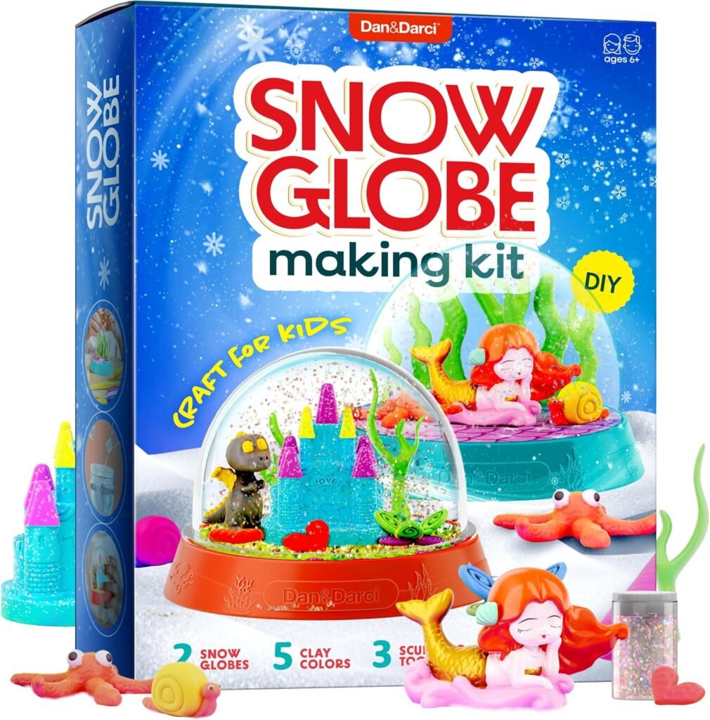 New Year's Eve Activities for Families idea: crafting DIY snow globes