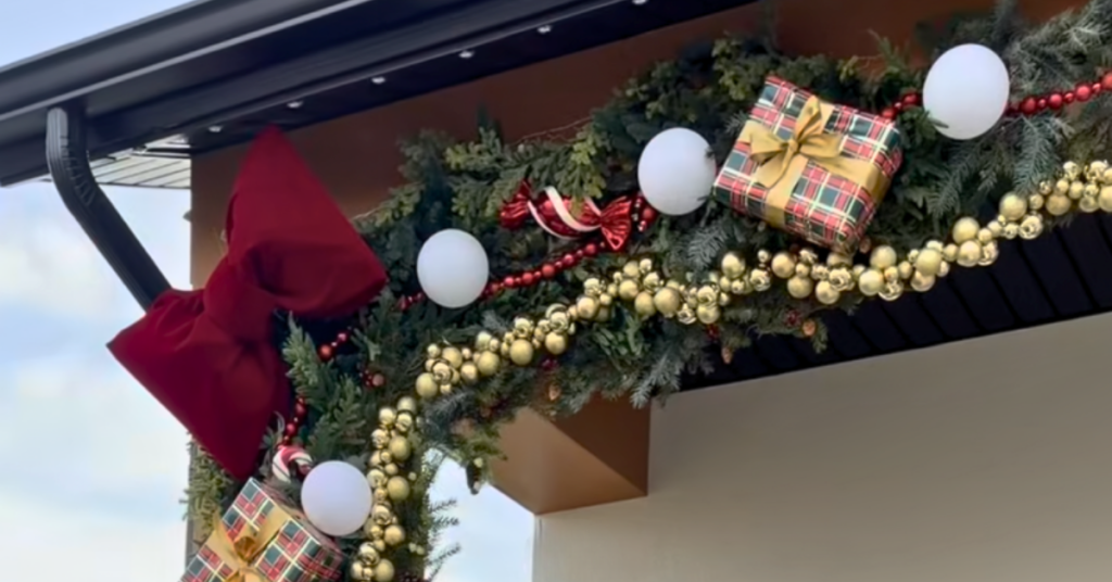 DIY Christmas Greenery Arch