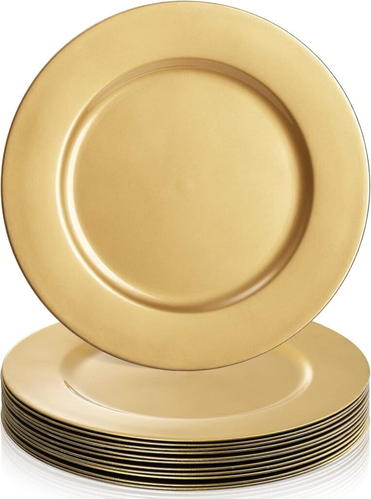 Simple gold charger plates