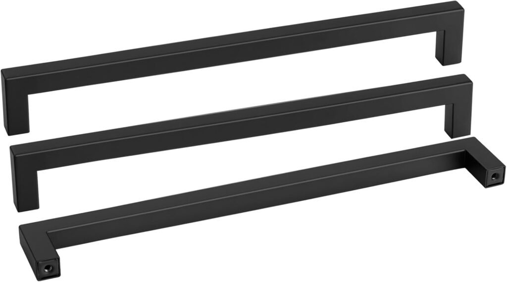 Black modern drawer pulls
