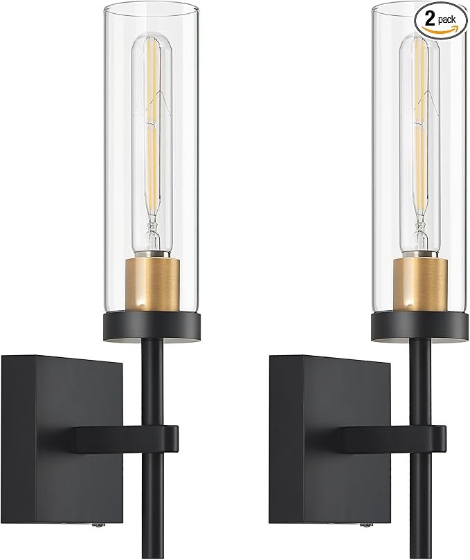 Modern black and gold sconces