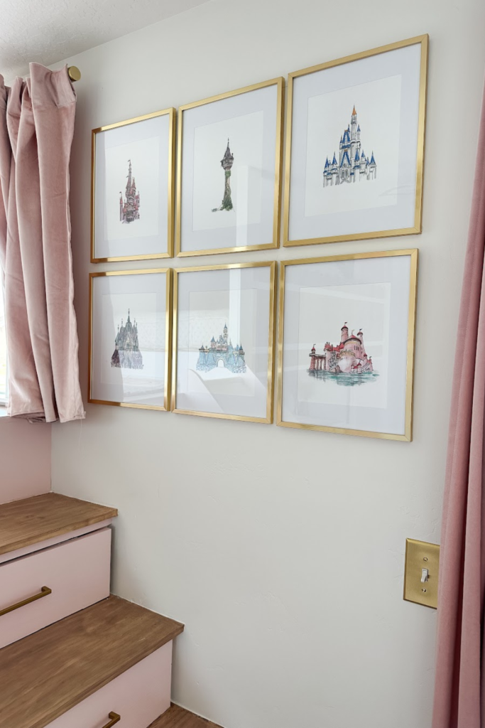 Cool Kids' Room Ideas: Disney princess castle gallery wall
