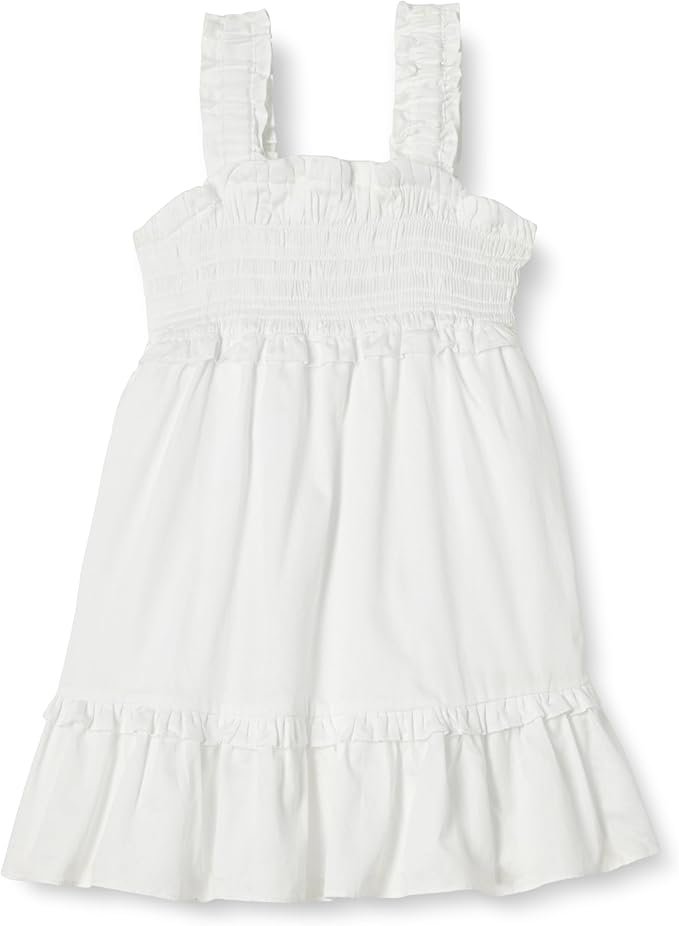 Family photo outfits idea: Toddler girl's white tank dress