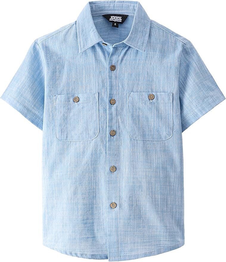 Boys light blue button down shirt