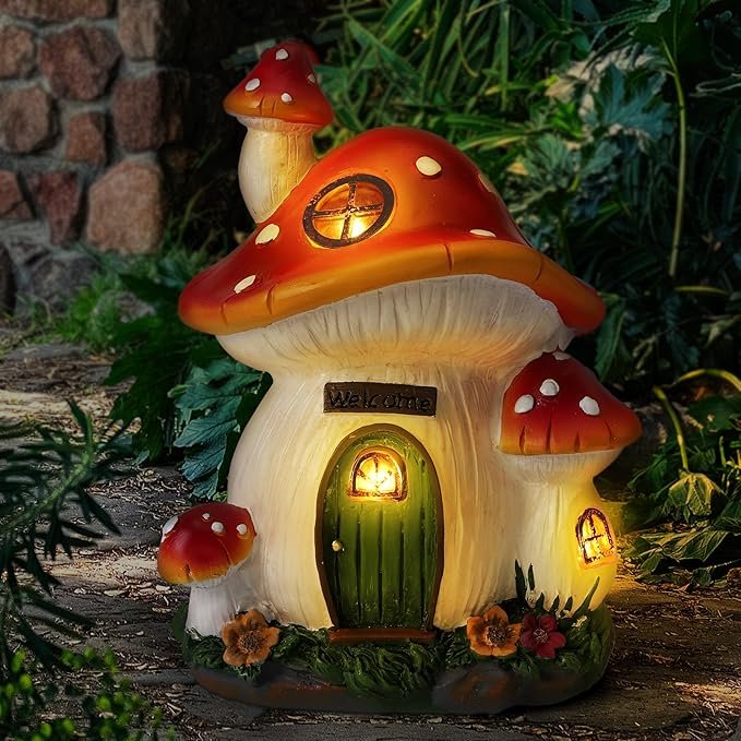 Fairy garden mushroom house