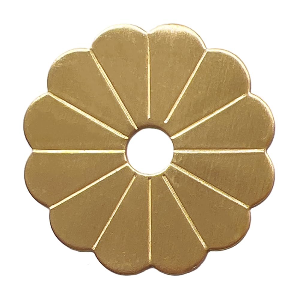 Make Old Hardware Look New with a gold scalloped edge backplate