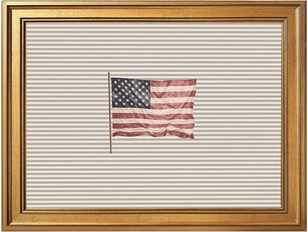 Framed American flag print 