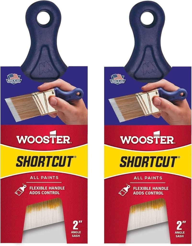 Angled paintbrushes