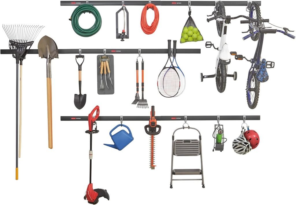 Garage storage wall system