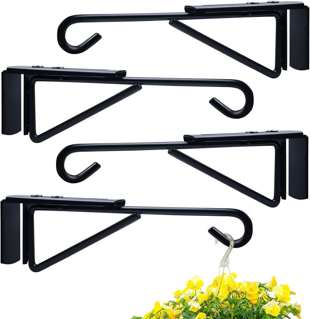 Black vinyl fence hooks