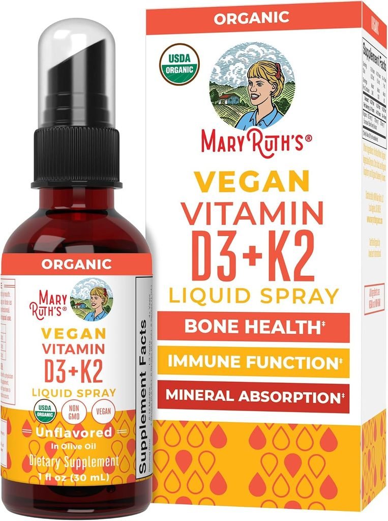 Vitamin D3 and K2 spray