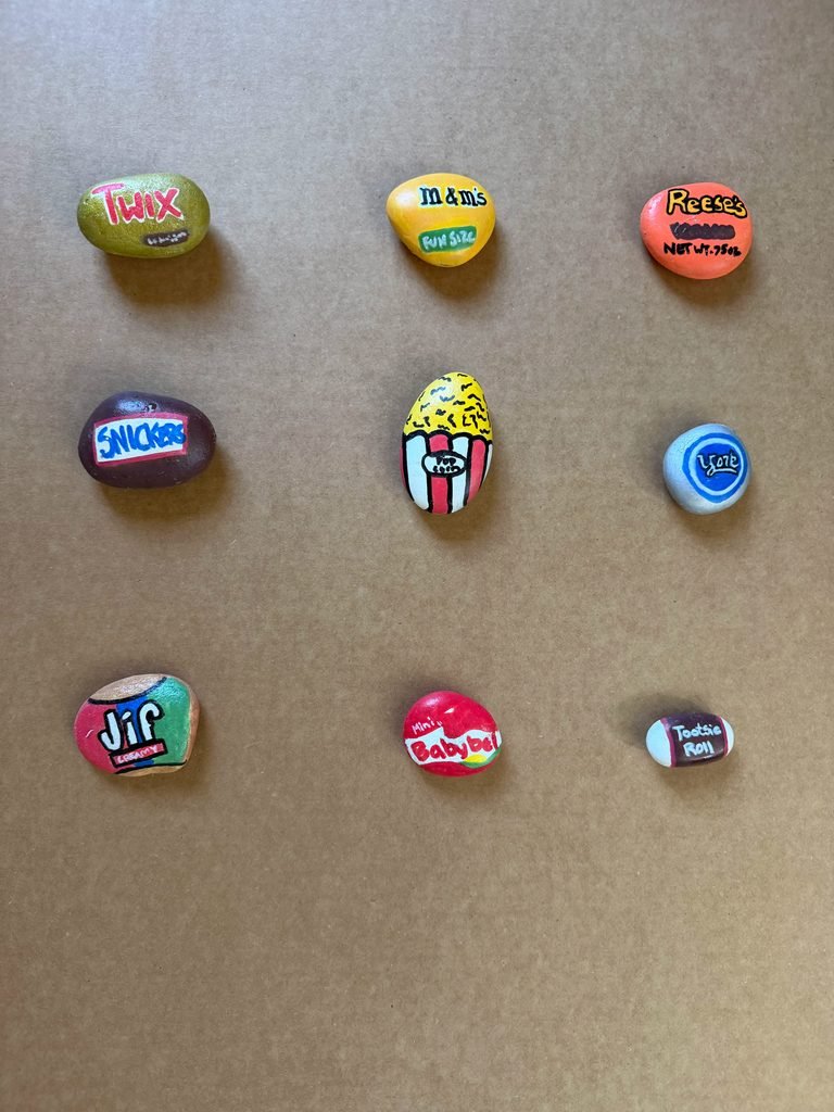 Examples including Twix, popcorn, Reese's, Jif peanut butter, and more