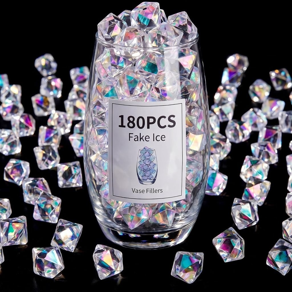 Iridescent clear gem stones for a kids' potion station