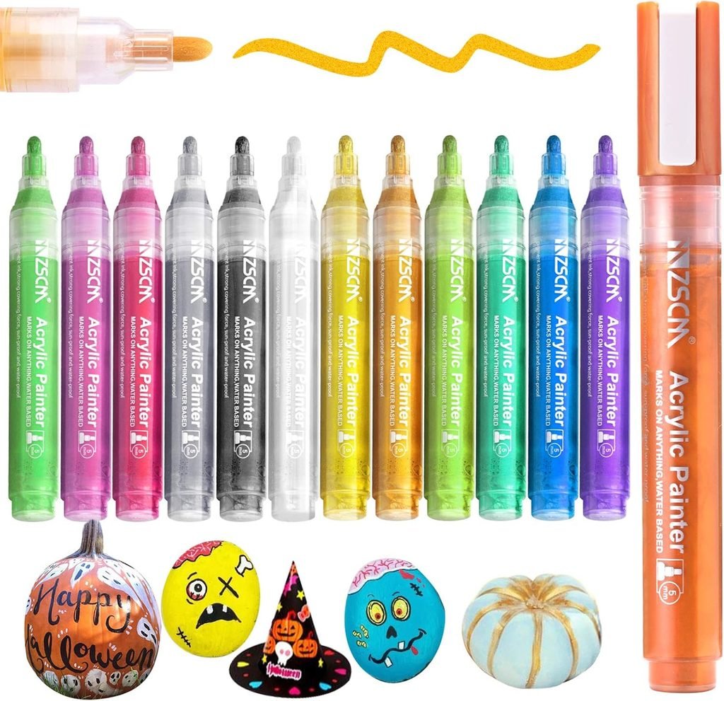 Sparkly acrylic markers