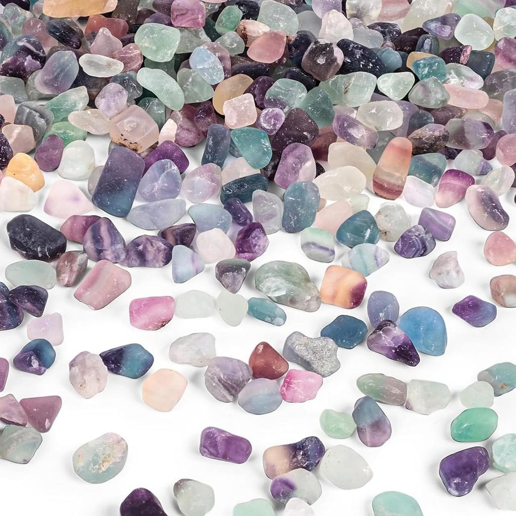 Polished gem stones in pastel colors
